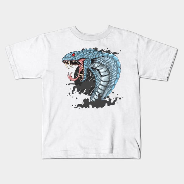 cobra snake vector Kids T-Shirt by Mako Design 